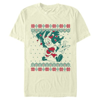 Men's Looney Tunes Bugs Christmas Tree T-Shirt