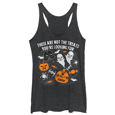 Women's Star Wars Halloween Not the Treats Racerback Tank Top