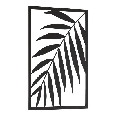 Kate & Laurel All Things Decor 22"x28" Malak Metal Framed Wall Art Black