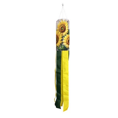 Briarwood Lane Summer Sunflower Duo Windsock Wind Twister 40x6 For Summer Wind Spinner