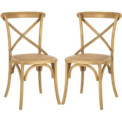Franklin 18" H X-Back Farmhouse Dining Chair (Set of 2) - AMH9500 - Safavieh Couture