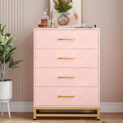 Narrow Chest of Drawers, Small White Cabinet with Handles , Table for Bedroom, Hallway, Living Room, Multifunctional Space-Saving