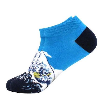 Hokusai's Great Wave Famous Art Ankle Socks from the Sock Panda  (Women's or Men's Sizes)