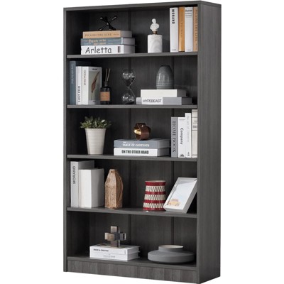Sevobal Decorarive Bookshelf Bookshelf for Bedroom 5 Shelf Office Bookcase for Living Room, Gray, 33"*11.6"*59.8"