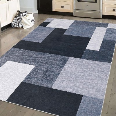 Acekool Abstract Rug - Machine Washable Non-Slip Indoor Carpet for Living Room, Entryway & Bedroom