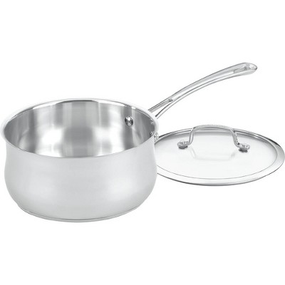 Cuisinart 4193-20 Contour Stainless 3-Quart Saucepan with Glass Cover - Silver