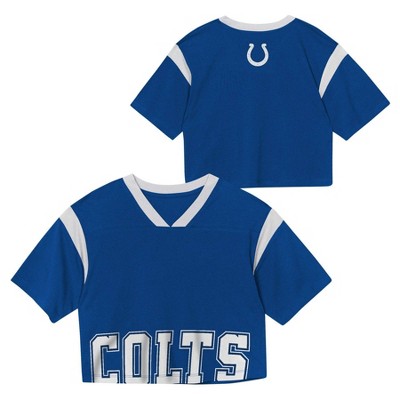 NFL Indianapolis Colts Women's Short Sleeve Fashion Crop Jersey