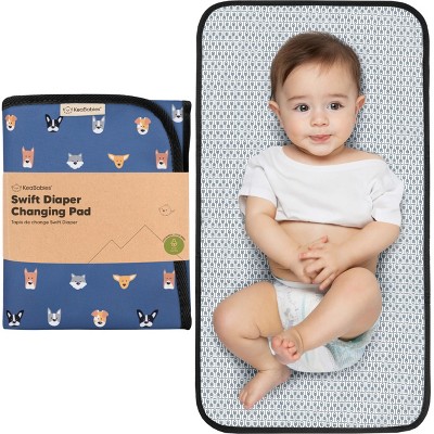 KeaBabies Swift Portable Diaper Changing Pad, Portable Waterproof Diaper Changing Pad for Baby, Travel Changing Pad for Diaper Bag