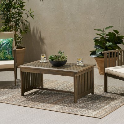 Sapphtopaz Patio Outdoor Table Coffee Table Patio Dining Table Outdoor Dining Table Picnic Table for Garden, Yard, Lawn, Patio
