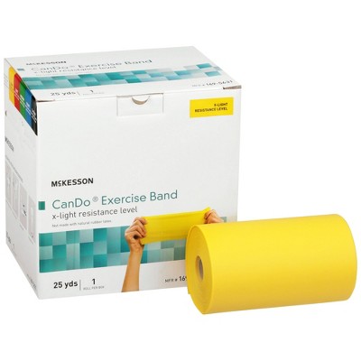 McKesson CanDo Exercise Resistance Band Yellow X-Light Resistance 5" x 25 Yd 169-5631, 1 Each