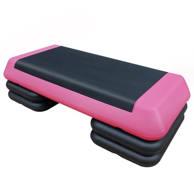 NAYSAYE Step Machine Exercise Trainer Adjustable Platform for Home Gym and Fitness, Pink and Black, 30.00"*13.80"*6.49"