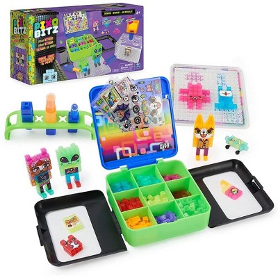 Pixobitz, Exclusive Neon Studio with 600 Water Fuse Beads, Decos and Accessories, Makes 3D Creations with No Heat, Arts and Crafts Kids Toys