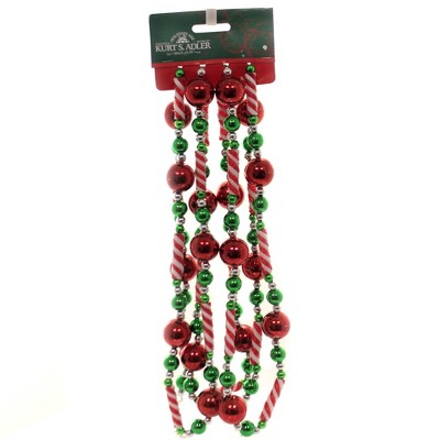 Christmas 96.0 Inch Candy Bead Garland W/Red Ball Garland , Tree Decor (1PC)