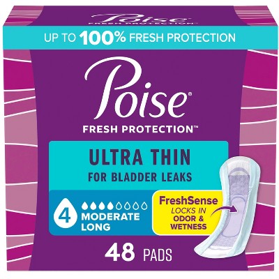 Poise Ultra Thin Postpartum Incontinence Pads for Women - Moderate Absorbency