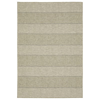 Captiv8e Designs Tobago Textured Broad Striped Tan/Beige Indoor/Outdoor Rug