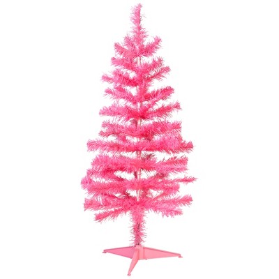 Northlight Artificial Tinsel Christmas Tree - 3' - Pink - Unlit