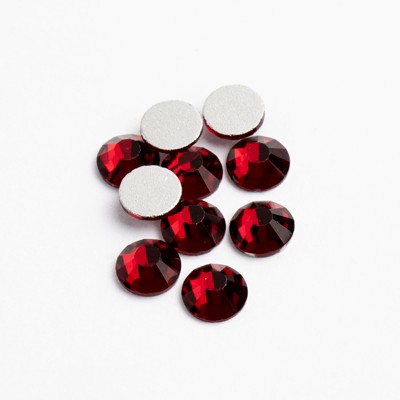 Crystal Lane DIY 72pcs SS30 (6.5mm) Red Siam Glass Round Flat Back Rhinestones