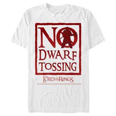 Men's Lord of the Rings Fellowship of the Ring No Dwarf Tossing T-Shirt