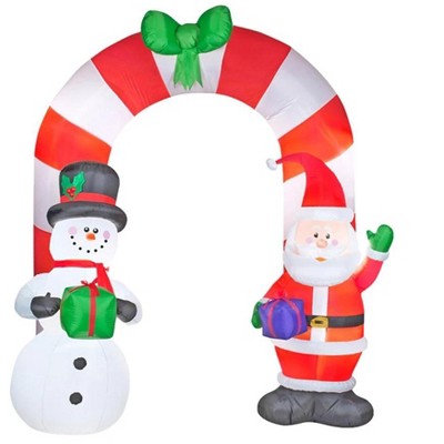 Home Accents Holiday 9FT Santa and Snowman Archway Christmas Inflatable