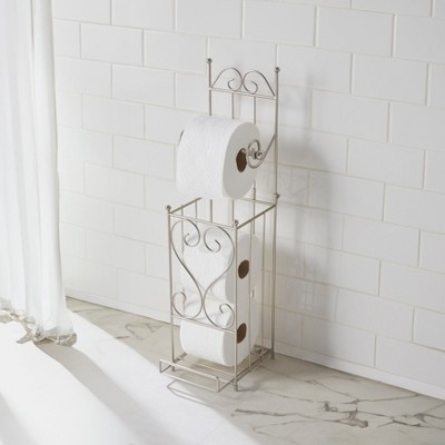 BrylaneHome Scroll Toilet Paper Holder