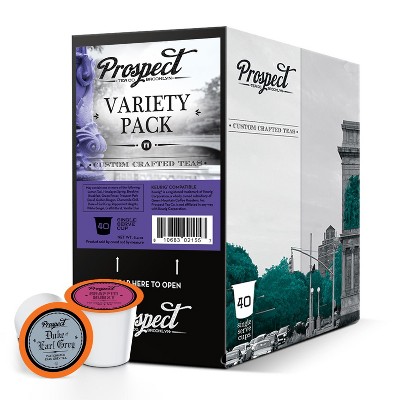 Prospect Tea Sampler,Compatible Keurig 2.0 Brewers, Assorted Variety Pack, 40 Ct