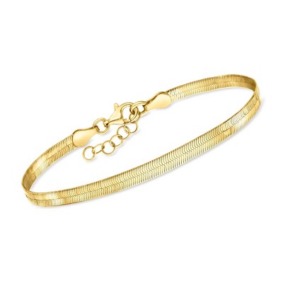 Pure Collection by Ross-Simons Italian 3.5mm 18kt Gold Vermeil Herringbone Bracelet