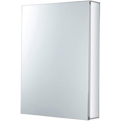 Fine Fixtures Bathroom Medicine Cabinet - Single Door, Recessed/Surface Mount - Right/Left Hinged - Mirrored Interior