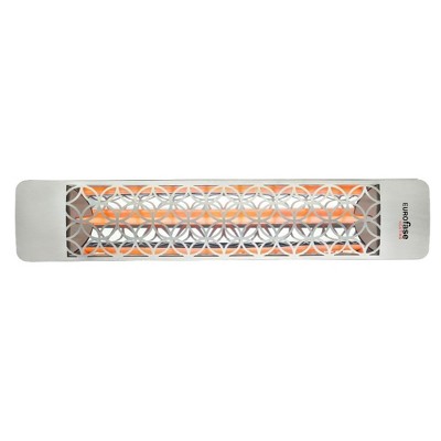 Eurofase Heating - 2000 Watt Single Element 39 Inch Electric Patio Heater-208 Voltage-Stainless Steel Finish-Clover Decorative Fascia