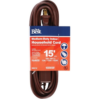 Do it Best  15 Ft. 16/2 Brown Cube Tap Extension Cord IN-PT2162-15X-BR