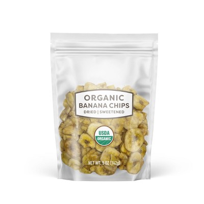 Organic Dried Sweetened Banana Chips - 5oz