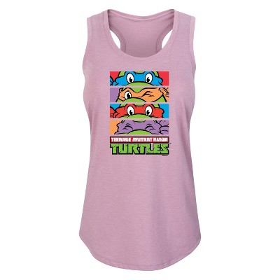 Women's - Teenage Mutant Ninja Turtles - Stacked Faces Graphic Racerback Tank