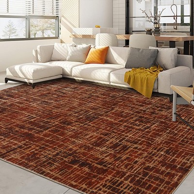 Modern Abstract Area Rugs Non-Slip Non-Shedding Soft Accent Rugs for Living Room Bedroom