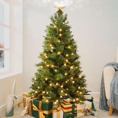 Home Imports Emporium Evangeline Prelit Traditional Christmas Tree with Tree Topper