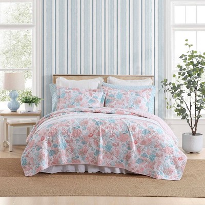 Laura Ashley Swimtime Quilt Set Pink