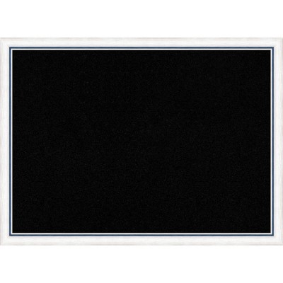 30"x22" Morgan Wood Frame Cork Board White/Blue - Amanti Art