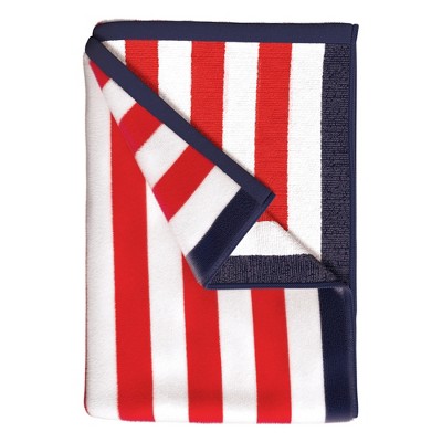 100% Cotton Stripe Border Oversized Beach Towels - Great Bay Home