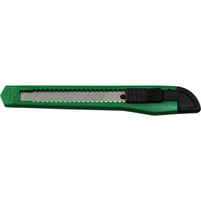 MotoProducts Bulk 5" Box Cutters Green with Snap-Off Blades and Safety Locks