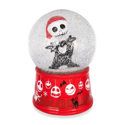 Silver Buffalo Disney The Nightmare Before Christmas Santa Jack 6-Inch Light-Up Snow Globe