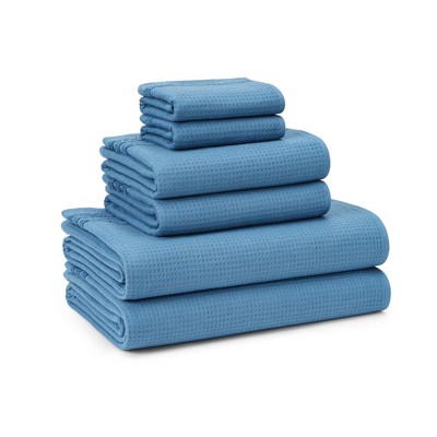 TOWN & COUNTRY BASICS 6-Piece Assorted Waffle Woven Terry Stripe Set
