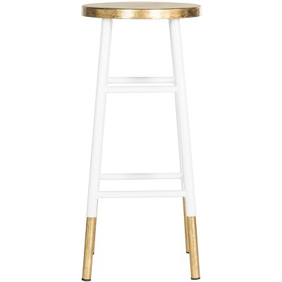 Emery Dipped Gold Leaf Bar Stool - FOX3230 - Safavieh Couture