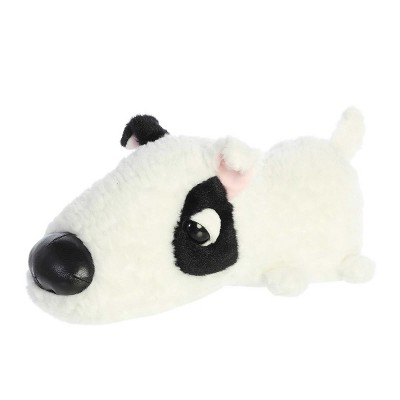 Aurora Medium Bronte Bull Terrier Schnozzles Playful Stuffed Animal White 11"