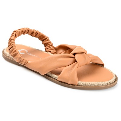 Journee Collection Womens Kiandra Espadrille Flat Sandals Tan 9.5