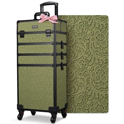 Byootique 4in1 Rolling Makeup Train Case Cosmetic Organizer Rococo