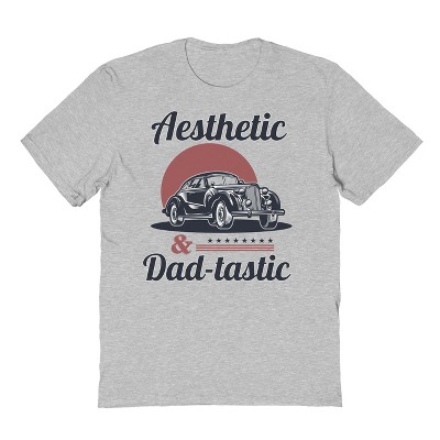 Rerun Island Men's Aesthetic Dad Tastic Short Sleeve Graphic Cotton T-Shirt