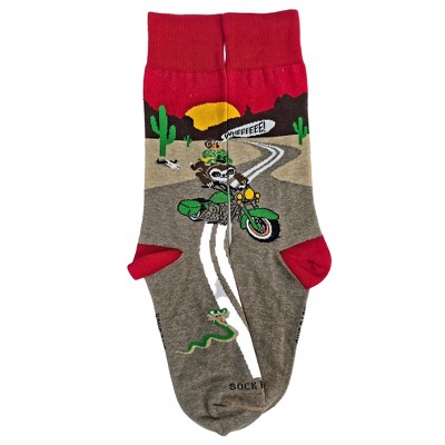Slow Animals on a Motorcycle Socks from the Sock Panda (Men's, Women's or Tween Sizes)