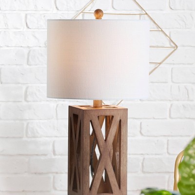 21.5" Stewart Farmhouse Wood Table Lamps (Includes LED Light Bulb) - JONATHAN Y