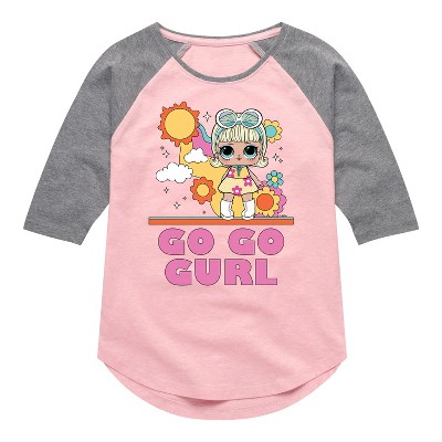 Girls' - LOL Surprise! - Go Go Gurl Shirt Tail Raglan Graphic T-shirt