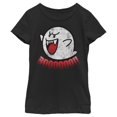 Girl's Nintendo Retro Boo Ghost T-Shirt