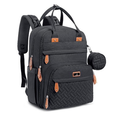 BabbleRoo Diaper Bag Backpack Stylish Hands-Free Baby Bag with Changing Pad, Stroller Straps & Water-Resistant