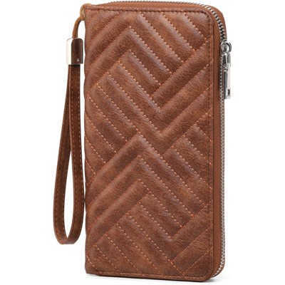 FATMOON RFID Women’s Wallet - Large Capacity Vegan Leather Clutch Purse with Detachable Wristlet for Everyday Use,Travel,and Commuting